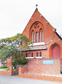 the front of the chapel